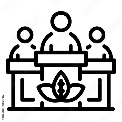 Eco resident lesson icon. Outline eco resident lesson vector icon for web design isolated on white background