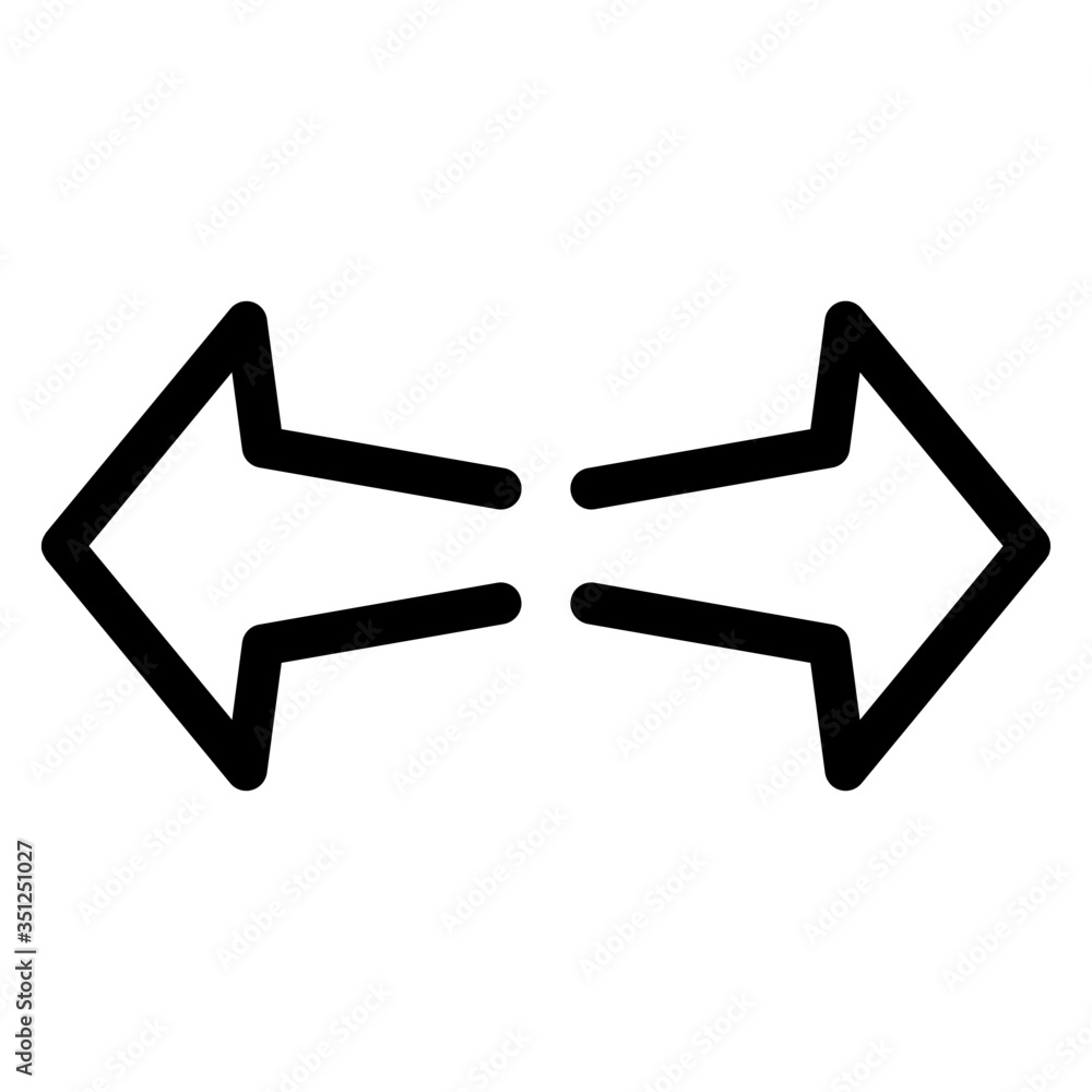 Right and left arrow icon Right and left arrow icon
