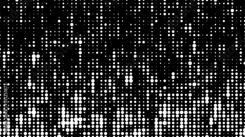 Abstract halftone texture. Vector dots background. White particles of different sizes.