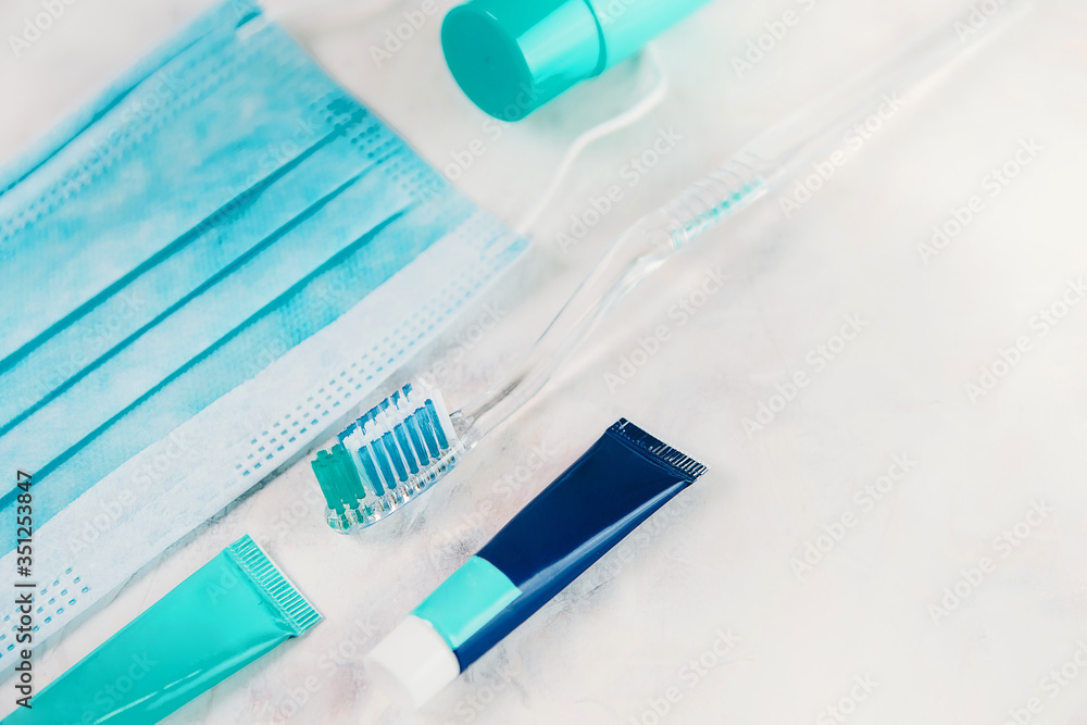 dental tools on a light background dental tools on a light background