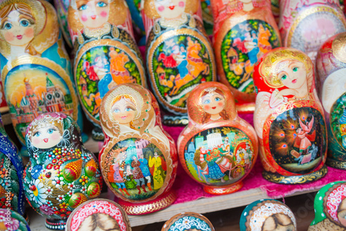 Colorful Russian matryoshkas