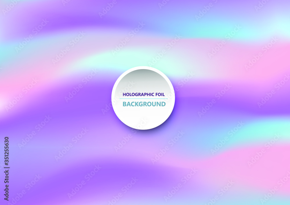 Obraz premium Abstract bright wavy holographic background for trendy design