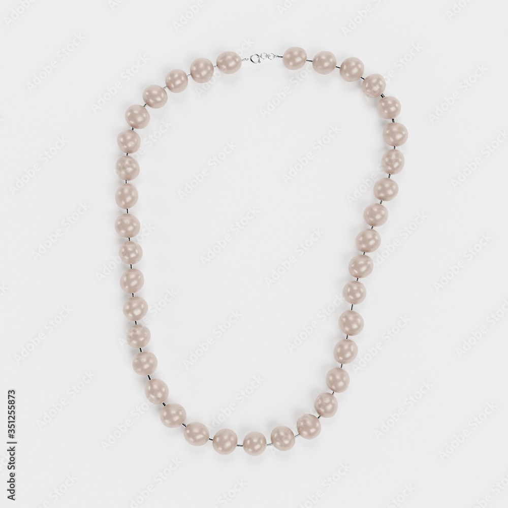 Realistic 3D Render of Pearl Jewelry Realistic 3D Render of Pearl Jewelry