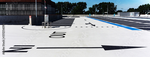 Car park deserted during coronacrisis