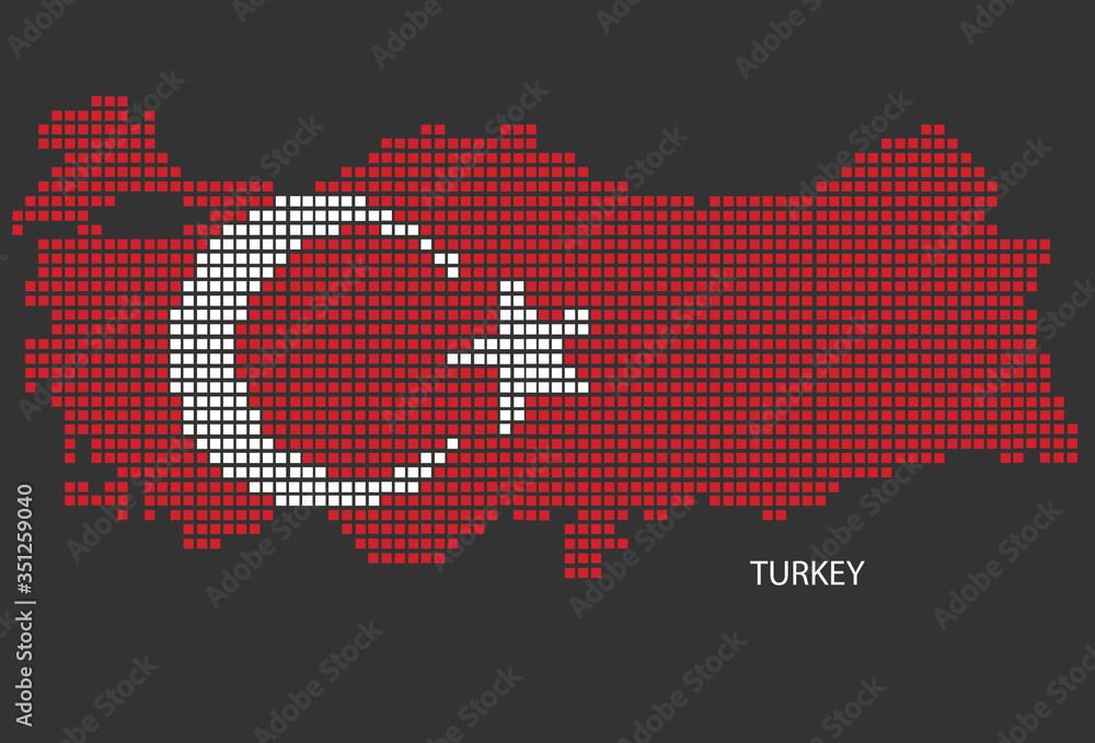 Fototapeta premium Turkey map design flag Azerbaijan square, black background.