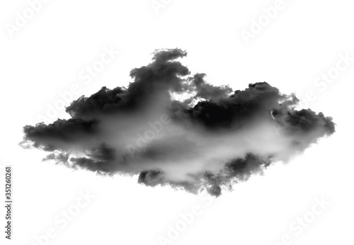 black cloud isolated on white background
