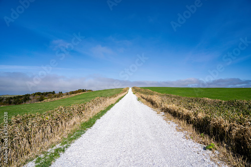 White Path, path paved by Shell in Wakkanai, Hokkaido, Japan