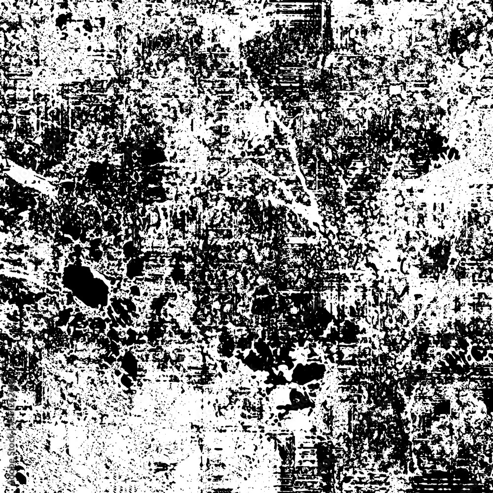 Black and white grunge texture. Monochrome abstract background. Pattern of dust, chips, cracks, and destruction. Chaotic pattern on an old worn surface Black and white grunge texture. Monochrome abstract background. Pattern of dust, chips, cracks, and destruction. Chaotic pattern on an old worn surface