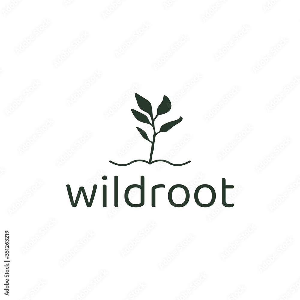 tree, Wildroot Logo Vector and Natural, Organic