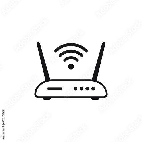 Router icon. Router related signal icon isolated