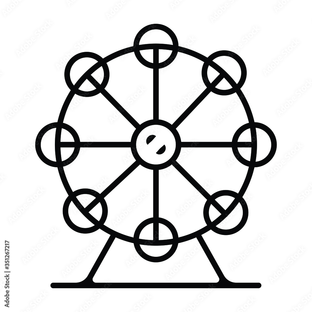 ferris wheel icon vector illustration ferris wheel icon vector illustration