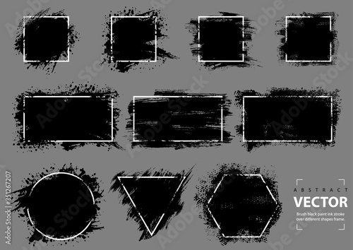 Brush Black Paint Ink Strok...