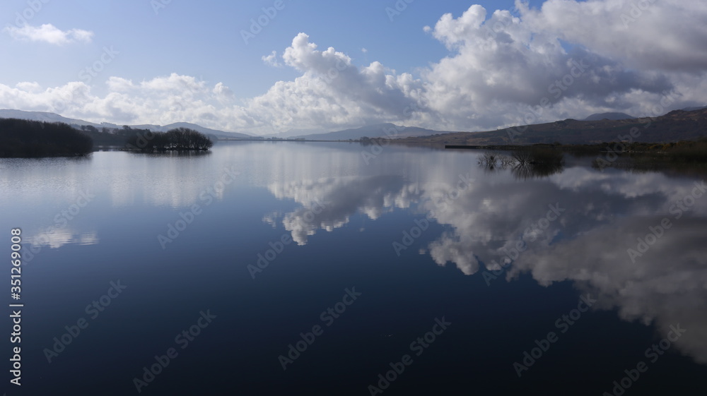 Cloud reflections in the Scottish highlands. 