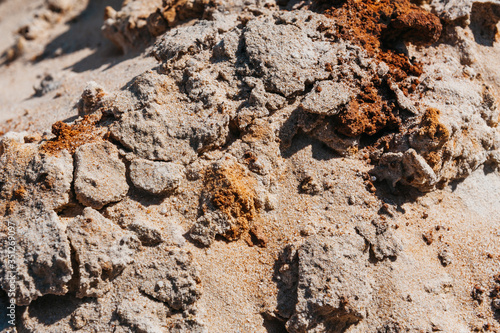 a pile of sand like a dune in the desert