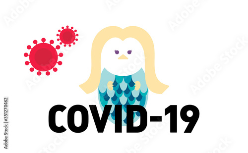 Simple basic icon vector image for COVID-19 corona virus Medical Alert for pandemic pandemic