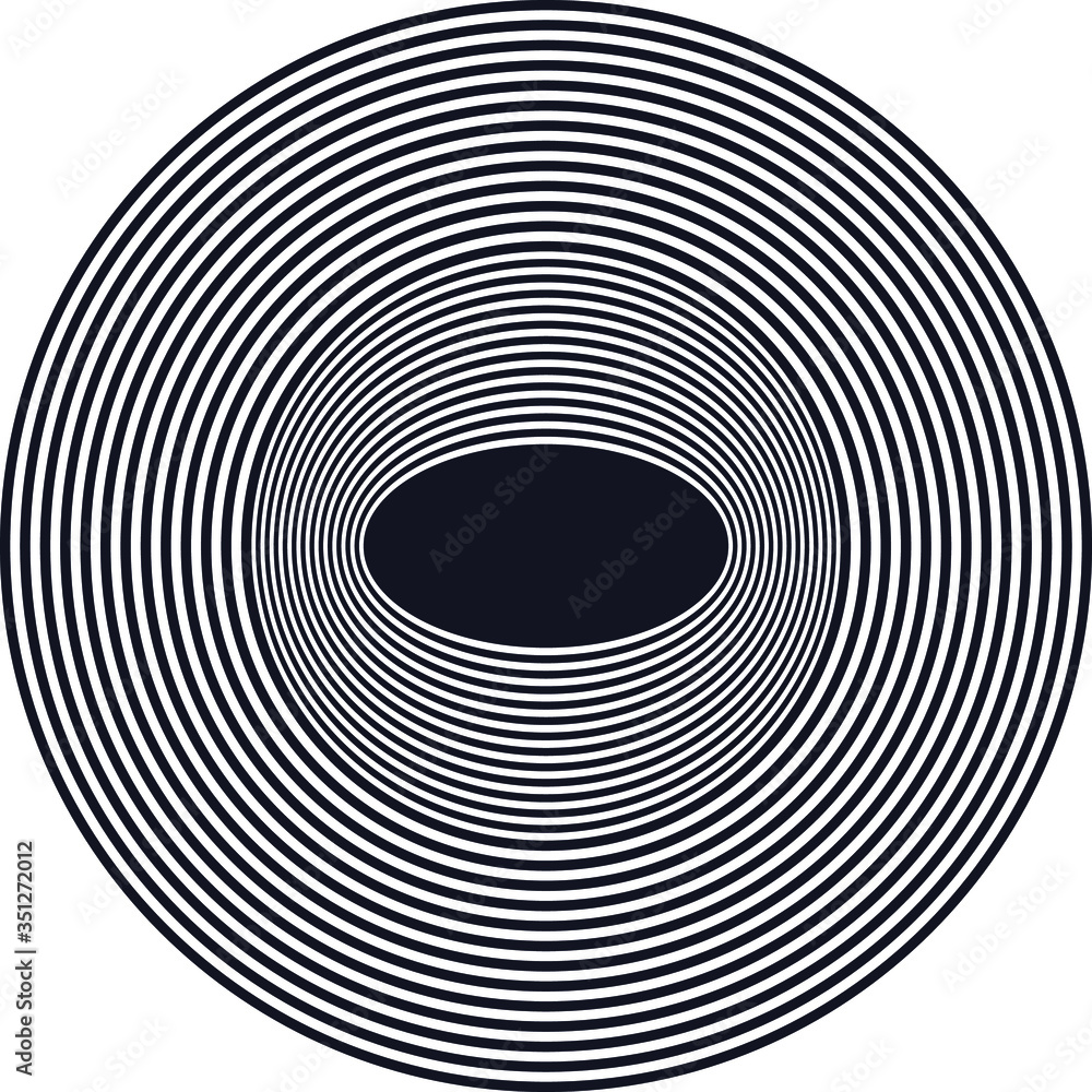 Abstract geometric shape. Illusion art. Op Art. Abstract geometric shape. Illusion art. Op Art.