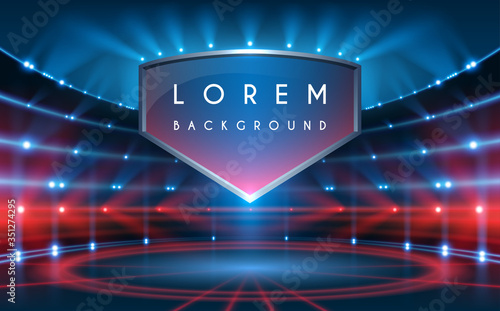 Sport background in blue and red colors