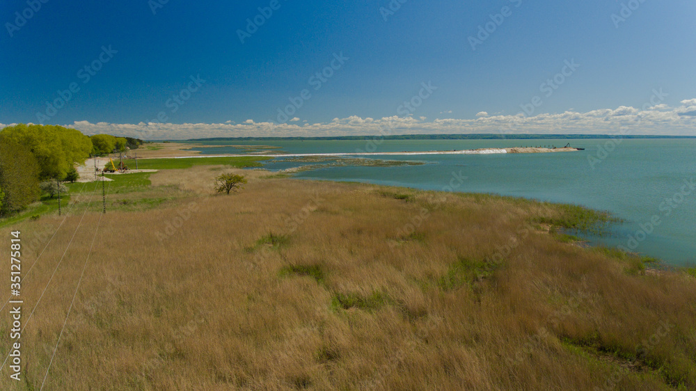 Przekop Mierzei Wiślanej z drona