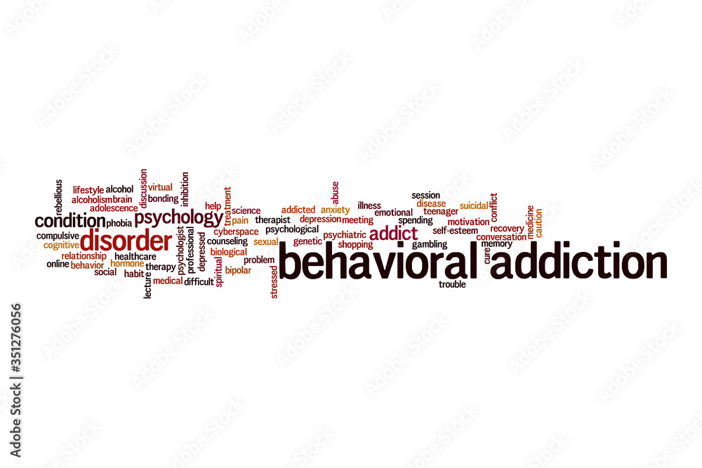 Behavioral addiction cloud concept