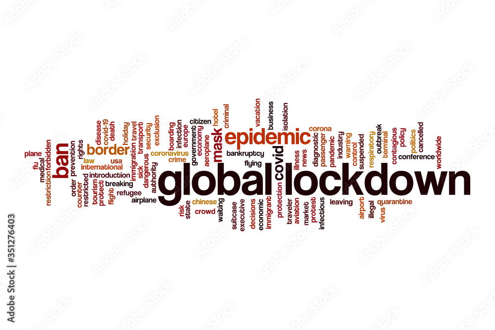 Global lockdown cloud concept