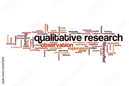 Qualitative research cloud concept photo