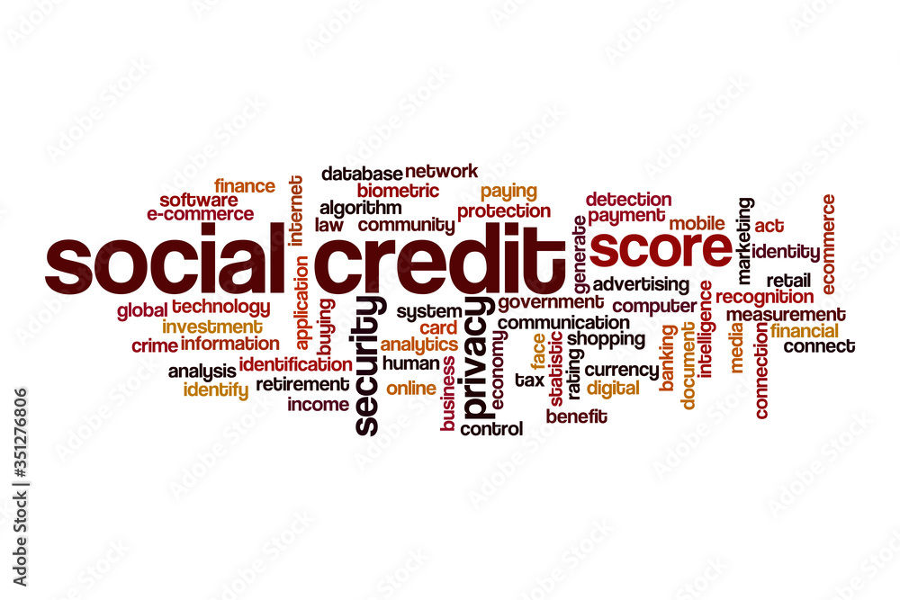 Social credit cloud concept