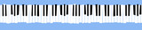 Here is a stylized, distorted retro piano keyboard. This is a vector image.