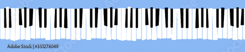 Here is a stylized, distorted retro piano keyboard. This is a vector image.