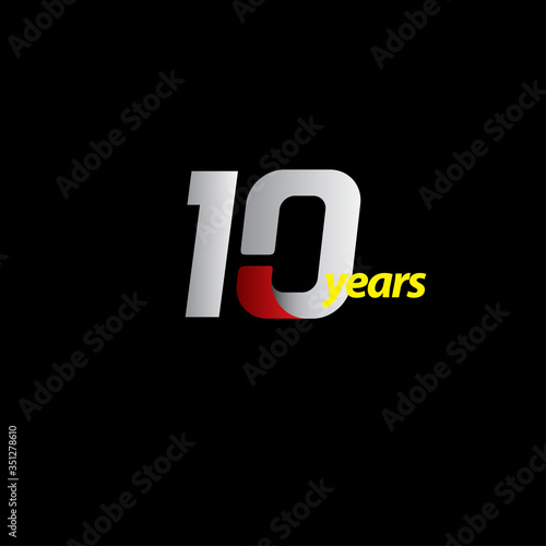 10 Years Anniversary Celebration Vector Template Design Illustration