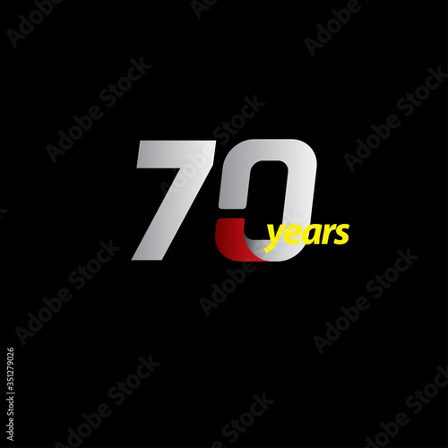 70 Years Anniversary Celebration Vector Template Design Illustration