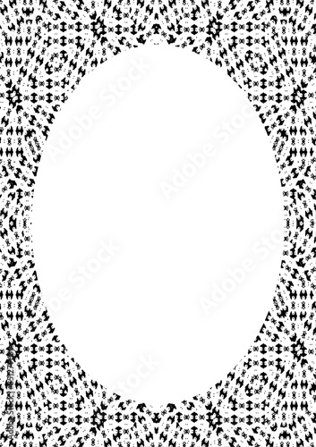 Circle Frame Background with Decorated Borders