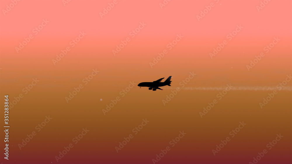 Airplane silhouett through heavenly beautiful sunny cloudscape. Airplane silhouett through heavenly beautiful sunny cloudscape.