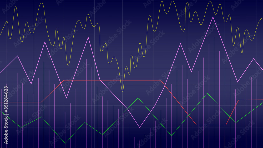 Naklejka premium Stock market and exchange trading, financial charts, abstract business background.