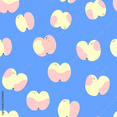 Cute seamlees pattern with apples. For textiles, wallpapers, designer paper, etc