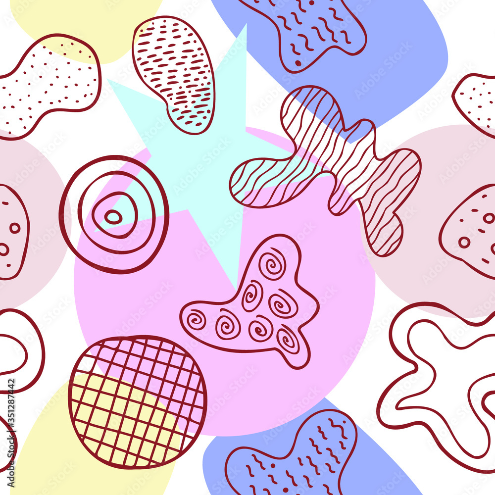 Abstract seamless cute pattern in soft colors. Childrens background Abstract seamless cute pattern in soft colors. Childrens background
