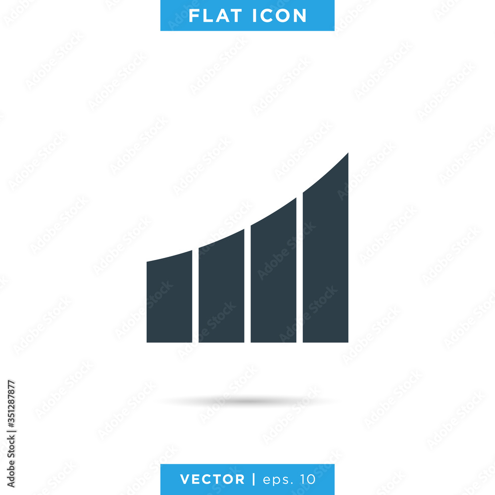 Growing Graph Icon Vector Logo Design Template Growing Graph Icon Vector Logo Design Template