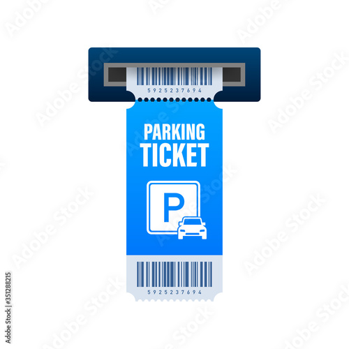 Parking tickets, great design for any purposes. Parking zone. Vector stock illustration.