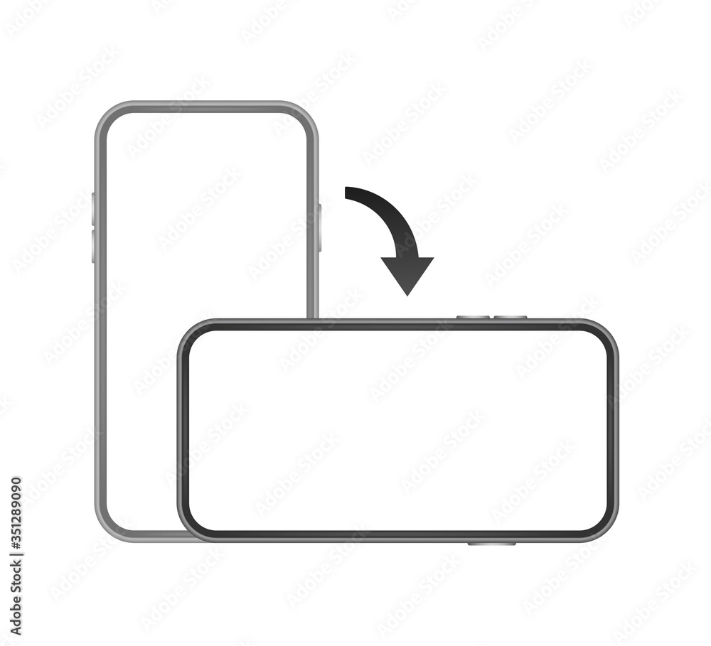 Rotate smartphone isolated icon. Device rotation symbol. Turn your device. Rotate smartphone isolated icon. Device rotation symbol. Turn your device.