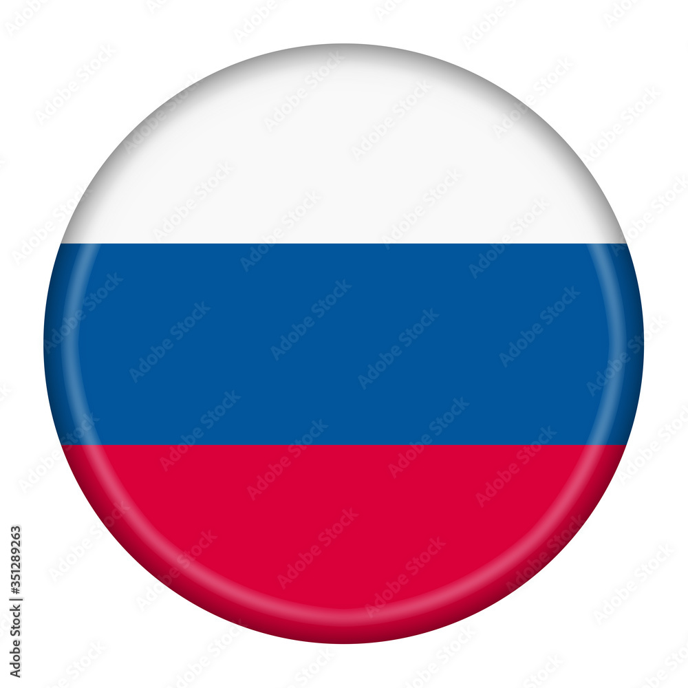 Russian Federation flag button illustration with clipping path Russian Federation flag button illustration with clipping path