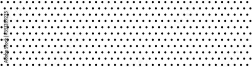 Dots pattern vector. Polka dot background. Monochrome polka dots abstract background. Dot pattern print. Panorama view. Vector illustration photo