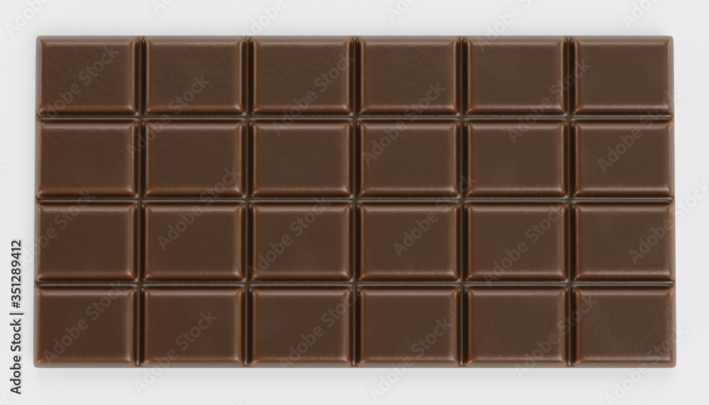 Realistic 3D Render of Chocolate Bar