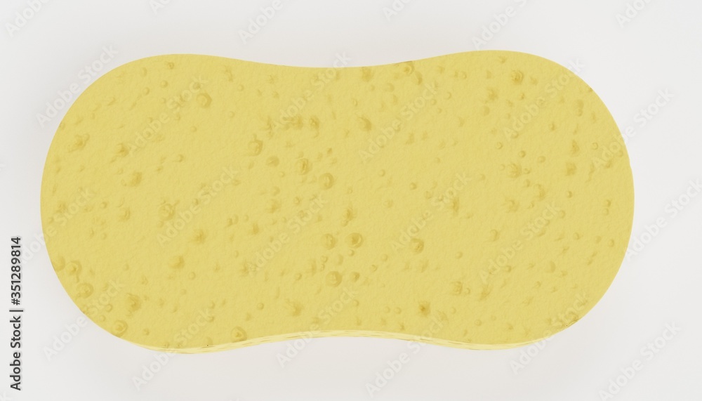 Realistic 3D Render of Sponge Realistic 3D Render of Sponge