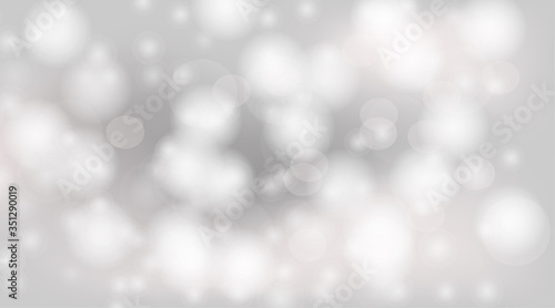 Abstract background bubbles bokeh blurred. Bubbles soft gray for graphic banner. Grey background with bokeh circle soft. Soft bokeh blur grey light wallpaper. vector EPS.10