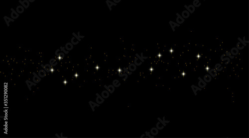 Abstract background sparkling magical dust particles. Glow light effect for graphic banner. The dust sparks and golden stars shine with special light light wallpaper. vector EPS.10