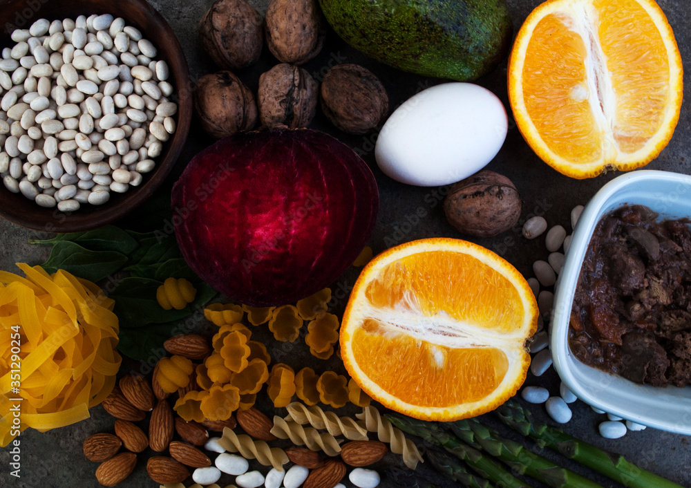 Foods high in vitamin B9. Healthy foods, sources of folic acid. Top