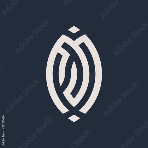 Letters F and S or FS line logo design. Linear minimal stylish emblem. Luxury elegant vector element. Premium business logotype. Graphic alphabet symbol for corporate business identity