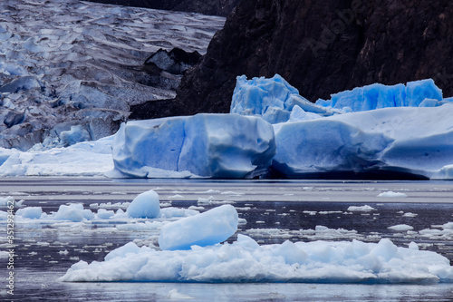 Ice Piece in the Lake of Gray, near of the Grey Glacier in the Southern Patagonian Ice Field, Chile © Dave