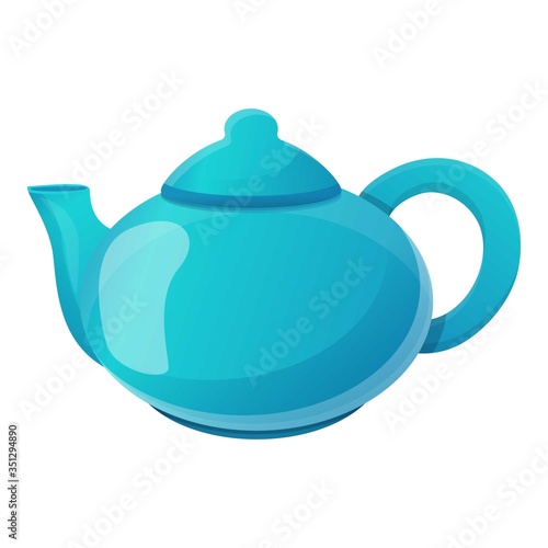 Tea pot icon. Cartoon of tea pot vector icon for web design isolated on white background