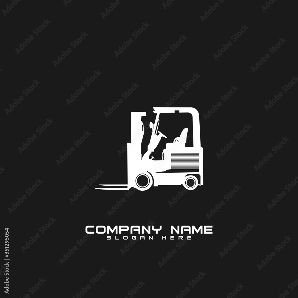 Forklift transportation Silhouette Vector Forklift transportation Silhouette Vector