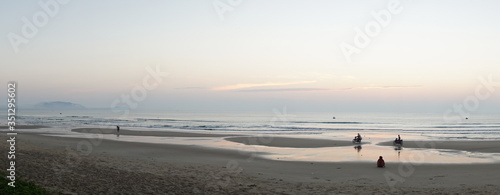 Sunrise over the beach at Mũi Né Beach Resort in Vietnam.